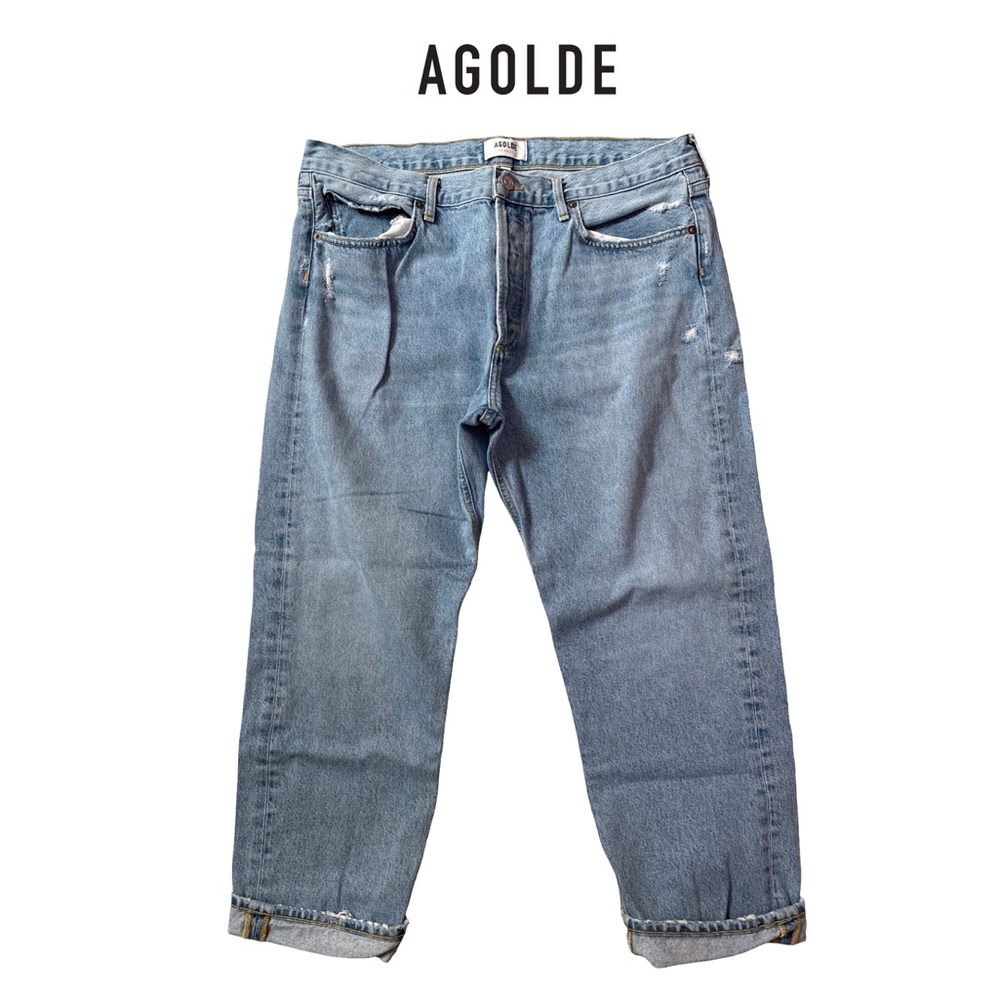 AGOLDE Parker Straight Jeans Swapmeet Wash A113C-811 Distressed Premium Denim